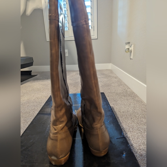 Greige Riding Boots - Picture 3 of 5